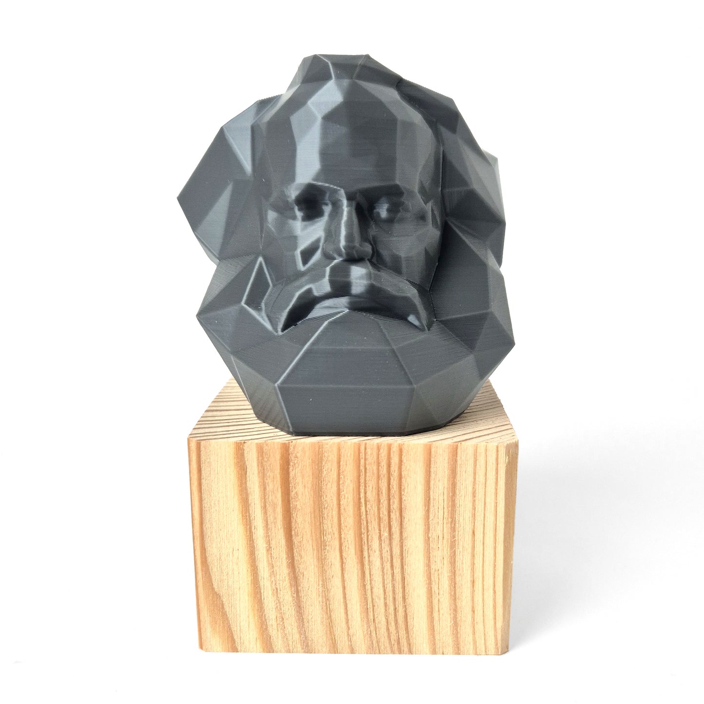 Karl-Marx-Kopf Miniatur Figur Holzsockel