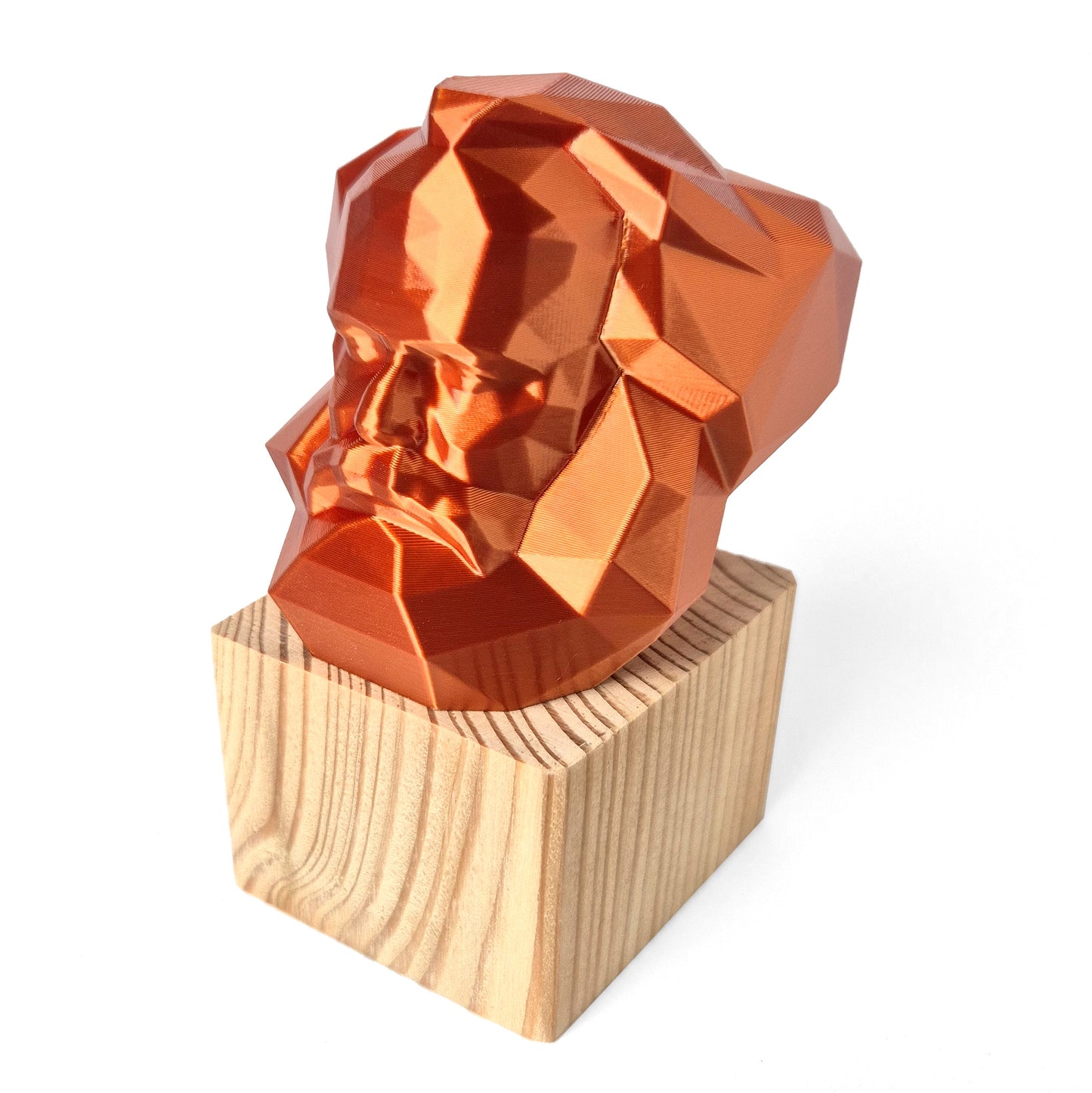 Karl-Marx-Kopf Miniatur Figur Holzsockel