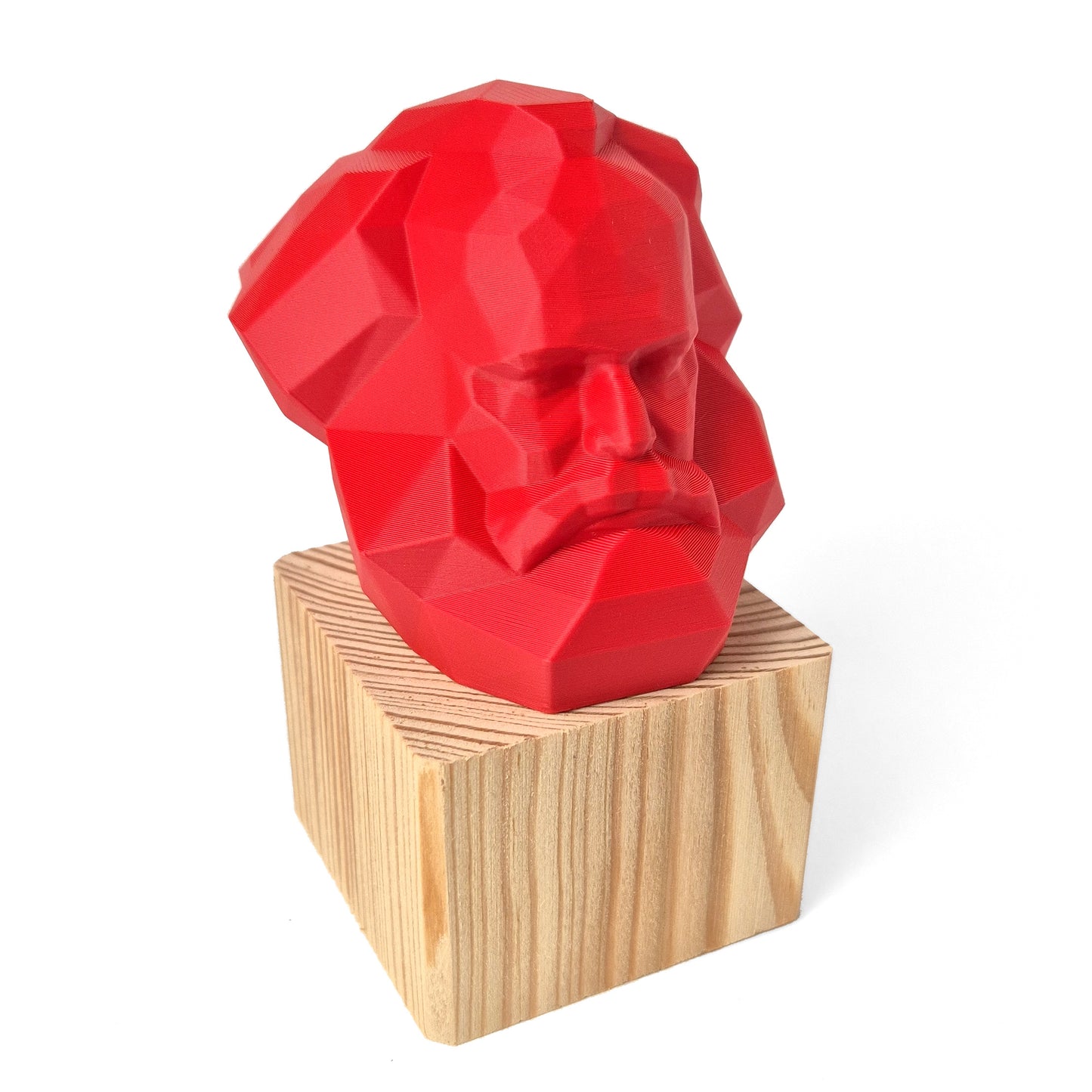 Karl-Marx-Kopf Miniatur Figur Holzsockel