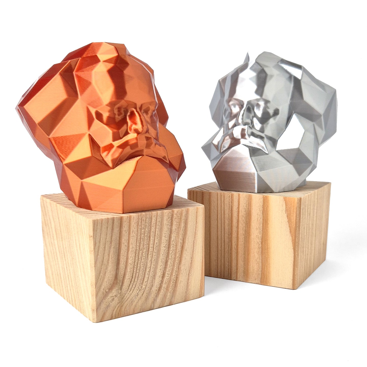 Karl-Marx-Kopf Miniatur Figur Holzsockel