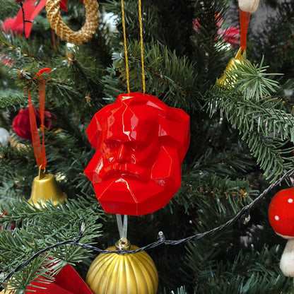 Karl-Marx-Kopf Weihnachtsbaumschmuck