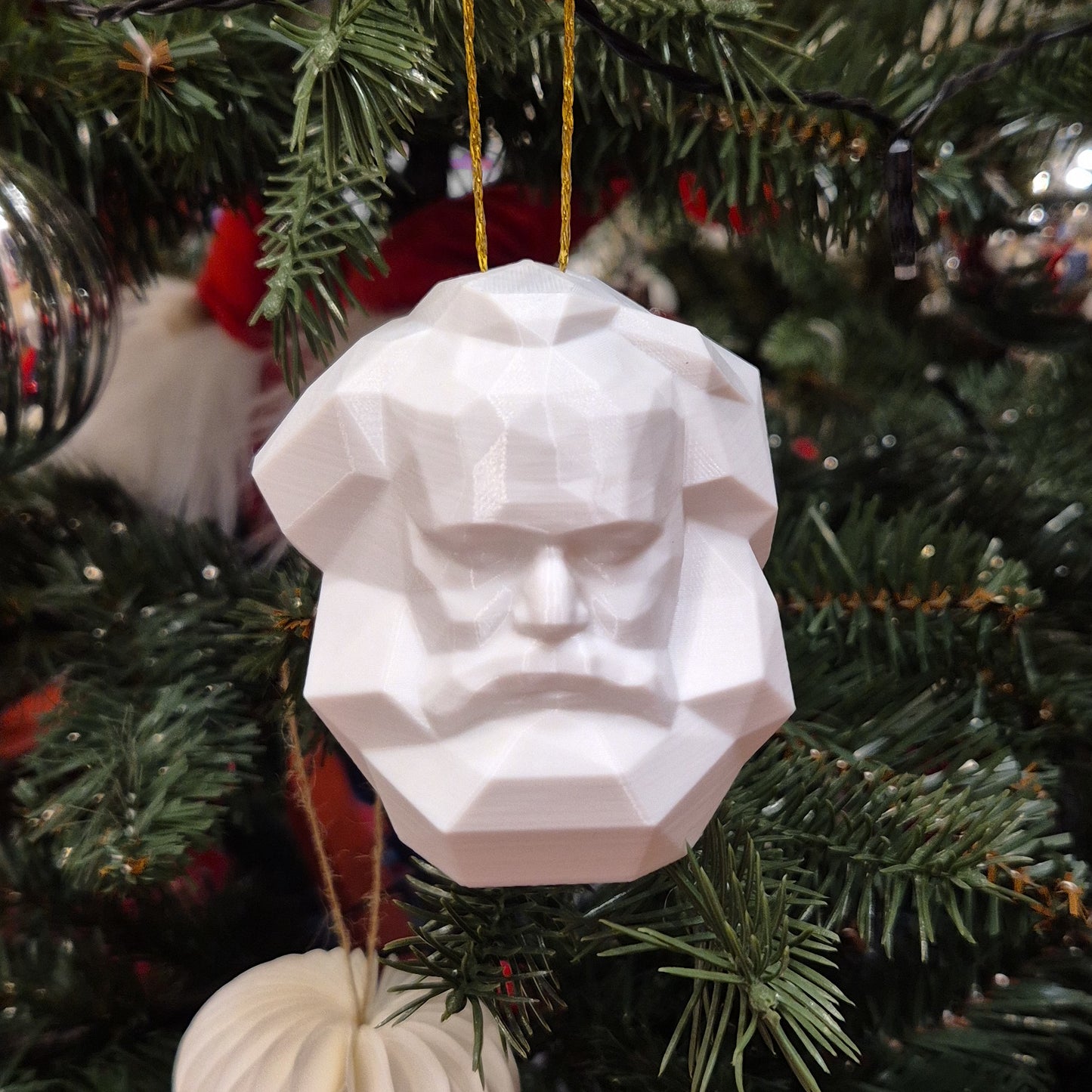 Karl-Marx-Kopf Weihnachtsbaumschmuck