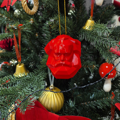 Karl-Marx-Kopf Weihnachtsbaumschmuck