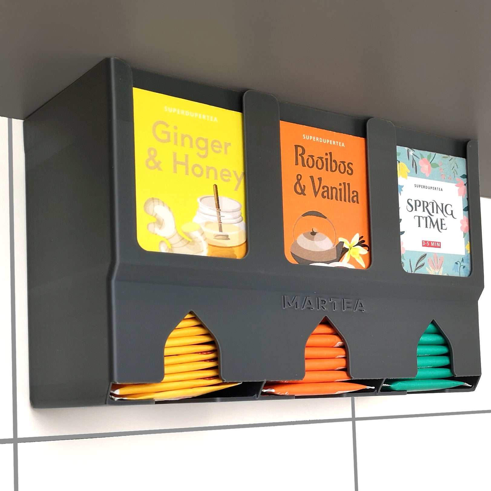 tee aufbewahrung design MARTEA Teebeutelspender Tee Aufbewahrung Wand aufhängen