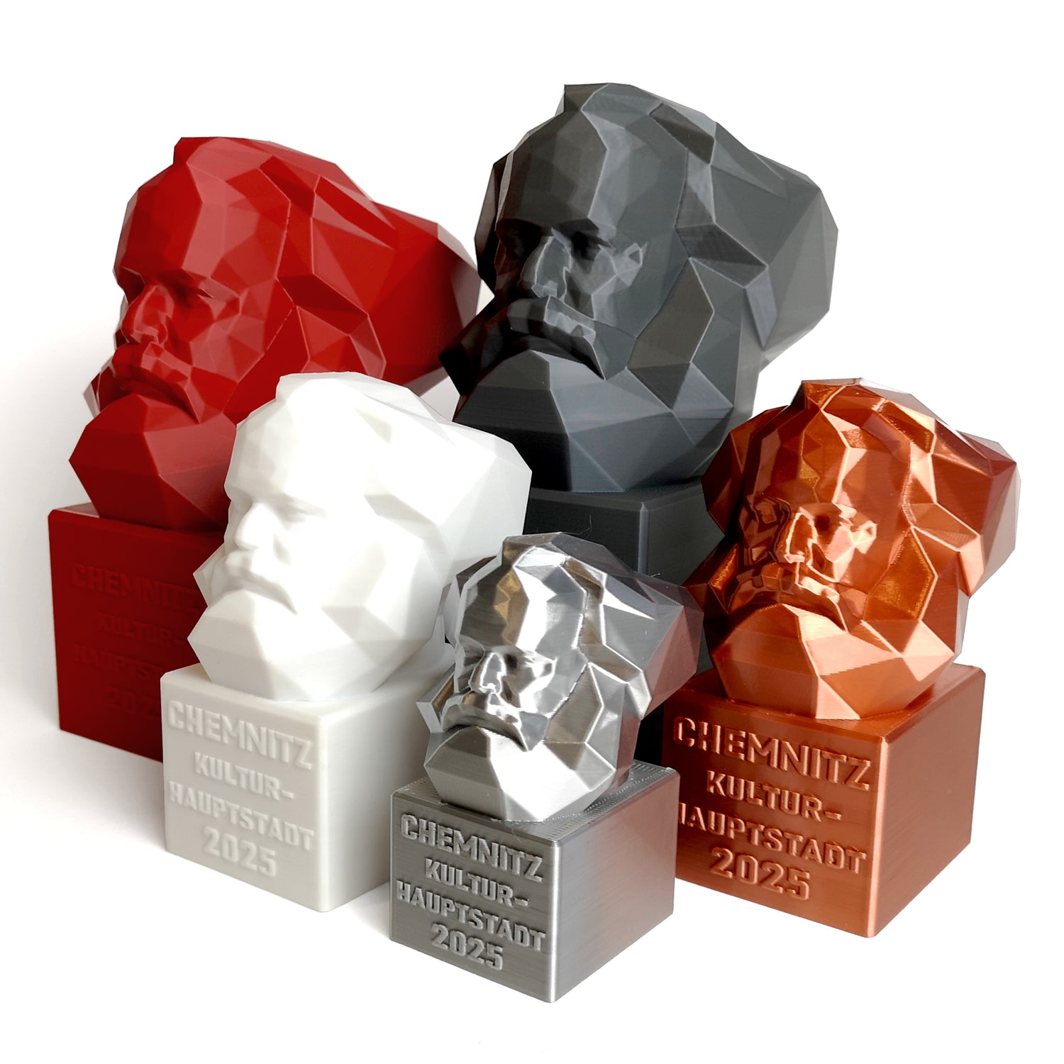 Karl Marx Kopf Miniatur Figur Deko Chemnitz