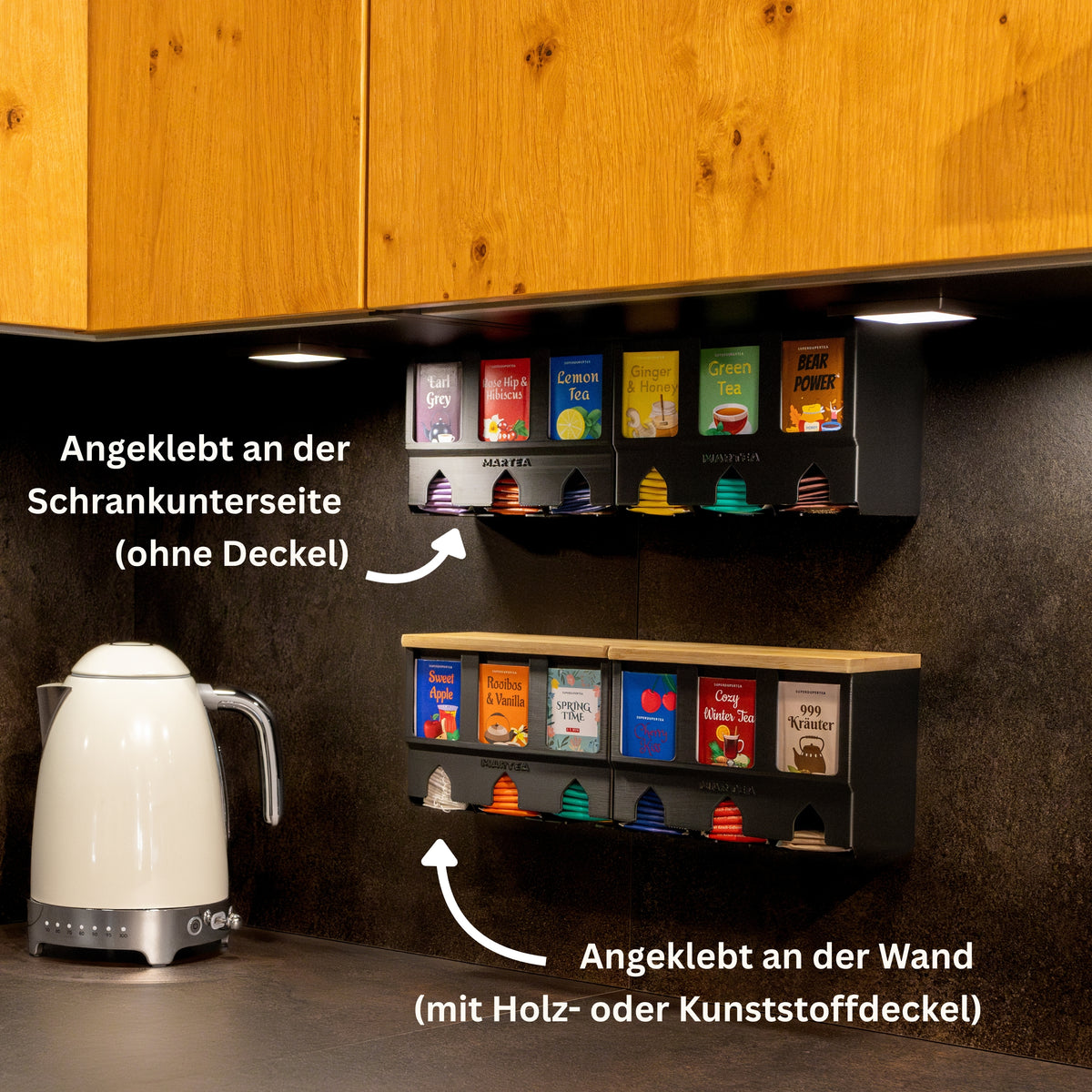 Tee_Aufbewahrung_Teebeutelspender_fuer_die_Wand_ankleben_Haengeschrankunterseite_schwarz