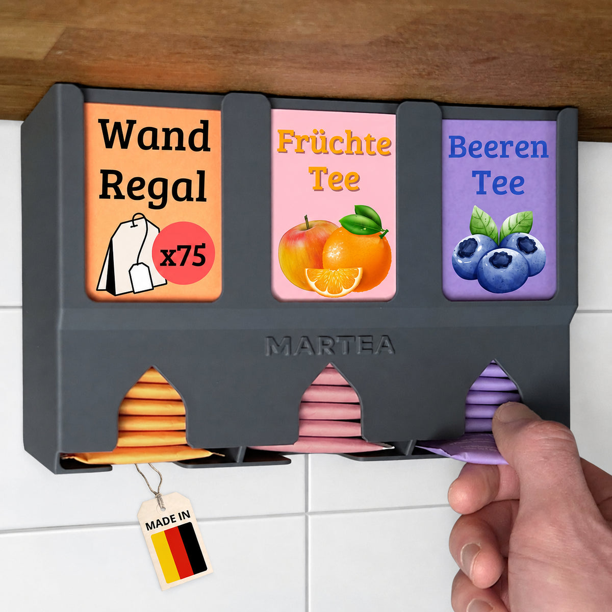 tee_organizer_grau_haengeschrank_Regalboden_Unterseite_ankleben